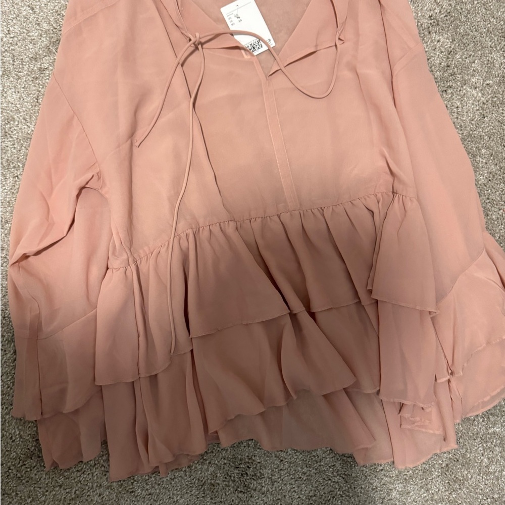 H&M Blush Layered Blouse